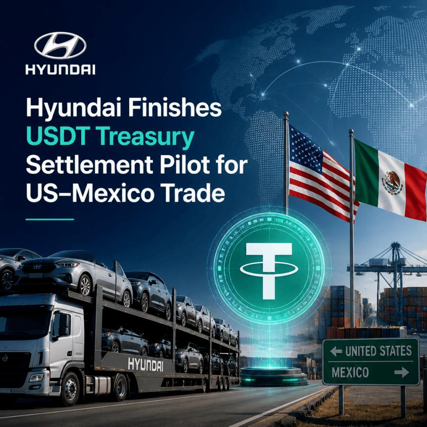 Hyundai Finishes USDT Treasury Settlement Pilot for US–Mexico Trade