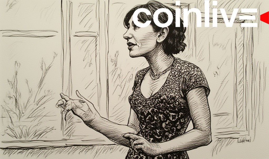 Illustration of Senator Lummis speaking, criticizing the Fed's crypto guidance withdrawal.