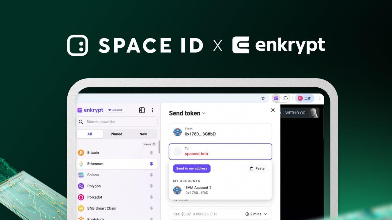 Enkrypt integrates SPACE ID's Payment ID for seamless CEX transfers