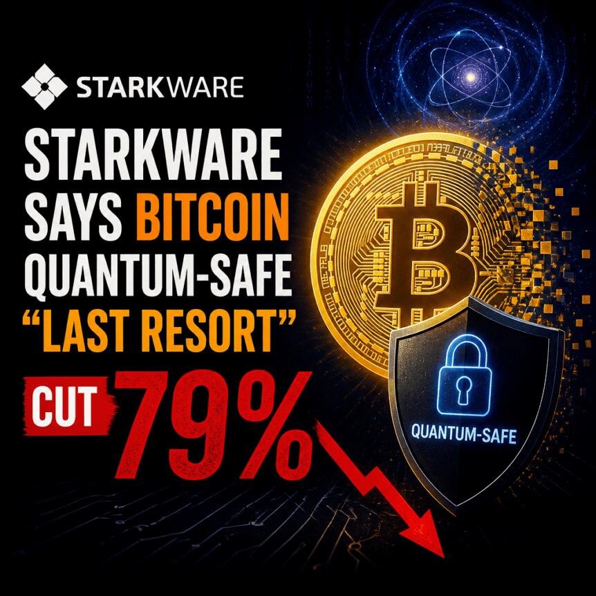 StarkWare says Bitcoin quantum-safe “last resort” cut 79%