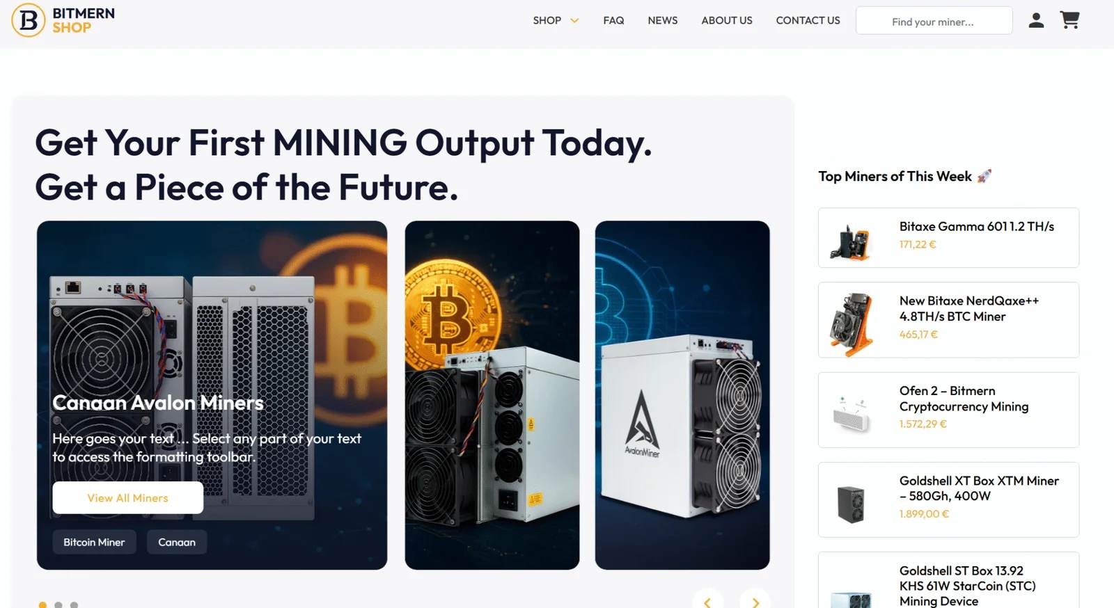 Bitmern ASIC miners