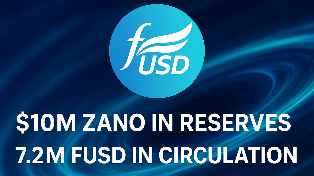 Freedom Dollar Surpasses $10 Million in ZANO Reserves — 7.2 Million fUSD in Private Circulation
