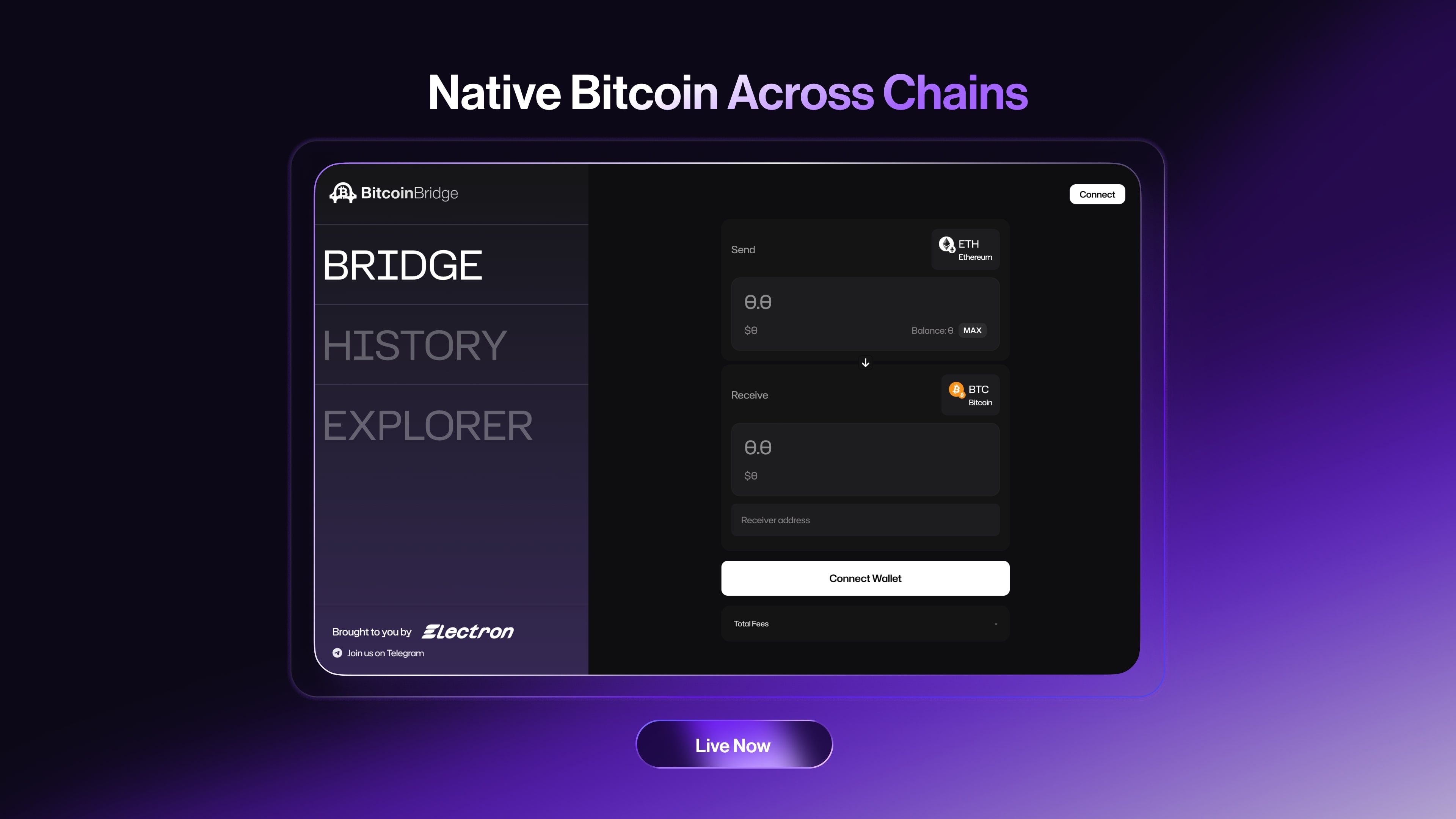 BitcoinBridge by Electron Brings Bitcoin to DeFi with Secure, Low-Fee Infrastructure