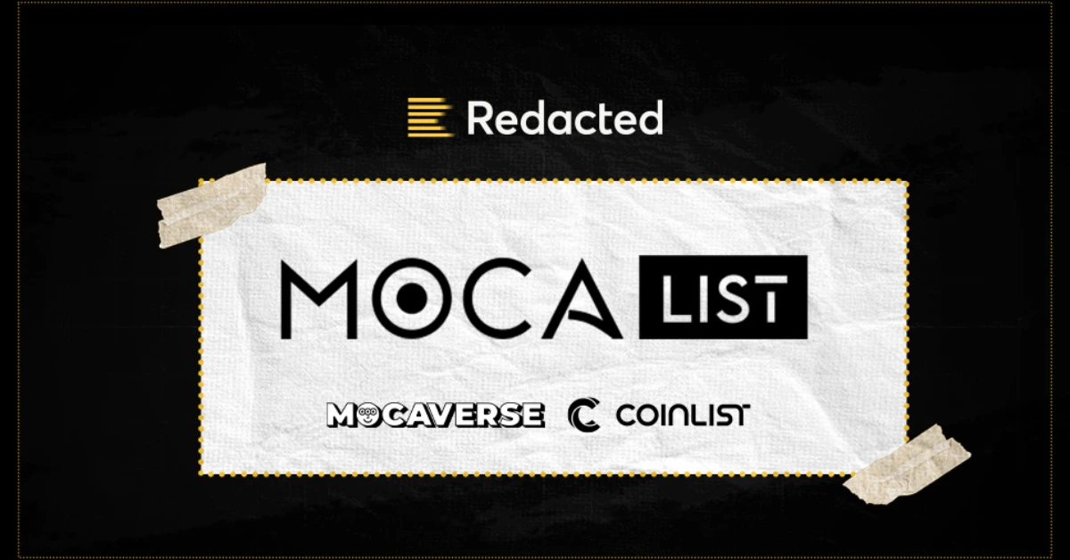 Redacted to Launch RDAC Token on MocaList, Powered by Mocaverse and Coin List