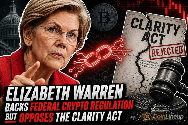 Elizabeth Warren Backs Federal Crypto Regulation but Opposes the CLARITY Act