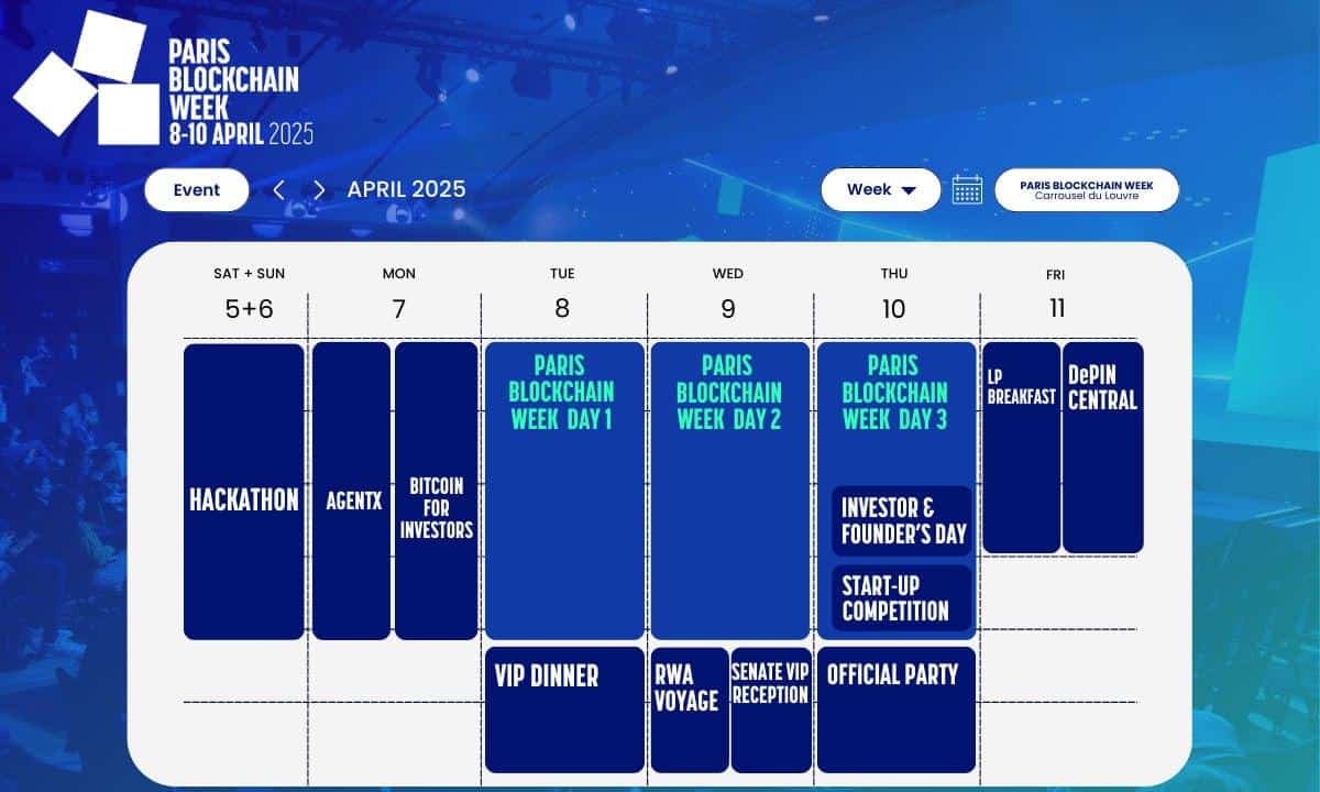 Paris Blockchain Week 2025 Releases Expanded Schedule, Introducing Many New Dedicated Events Addressing Hot Topics