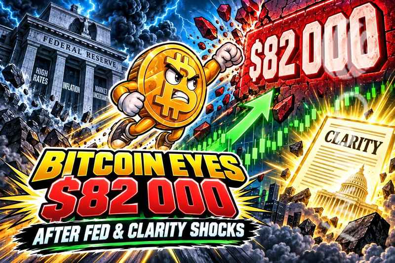 Bitcoin Eyes $82,000 Resistance After Fed and CLARITY Shocks