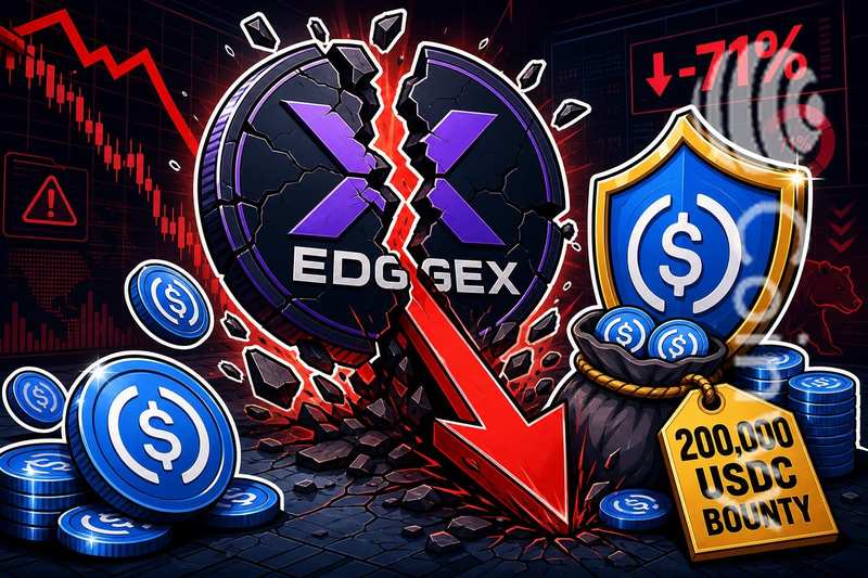 EdgeX Offers Refunds, Launches 200,000 USDC Bounty After 71% Token Flash Crash