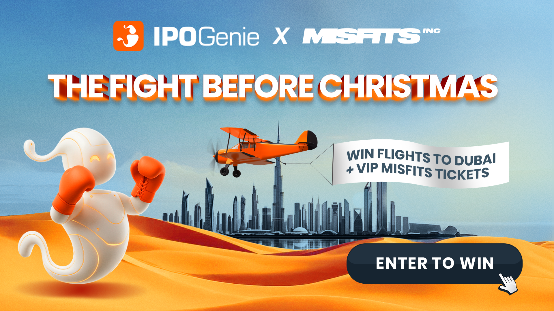 The Fight Before Christmas Goes Global: IPO Genie Sponsors 5 Lucky Winners to Dubai Misfits Boxing Showdown