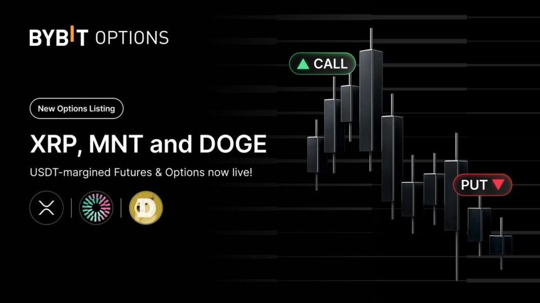 Bybit Expands Derivatives Suite with XRP, MNT, and DOGE Options Contracts
